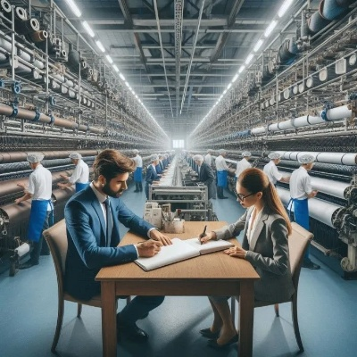 The Exquisite Pre-Factory Area of a Textile Factory
