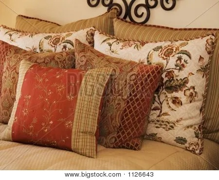 Textile Bedroom Design with Hand-Painted Patterns