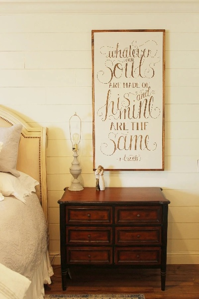 Textile Bedroom Design with Hand-Painted Patterns