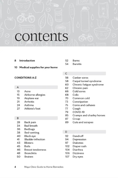 Table of Contents: