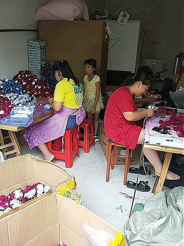 利辛朝伟纺织品批发手工活介绍