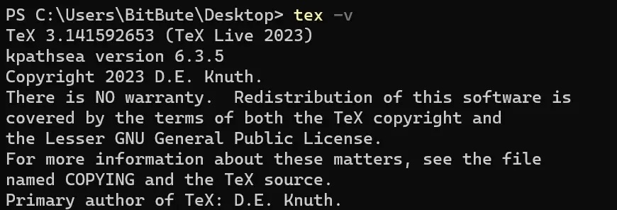 Latex Format: