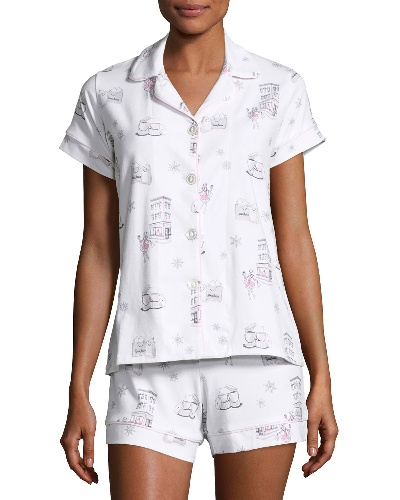 Womens Short-Sleeve Snow-Textured Clothing