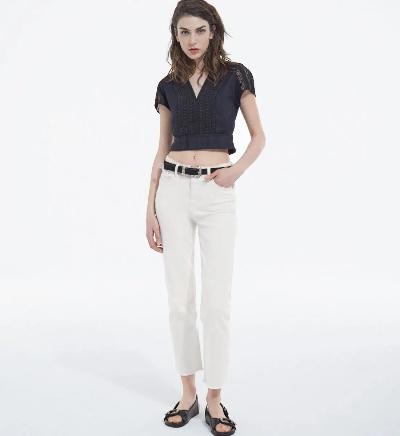 Womens Short-Sleeve Snow-Textured Clothing