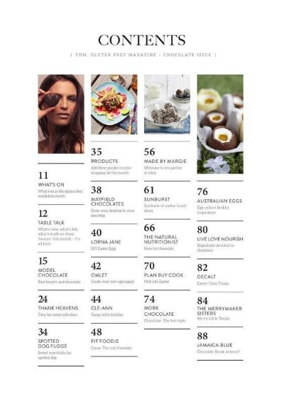 Table of Contents:
