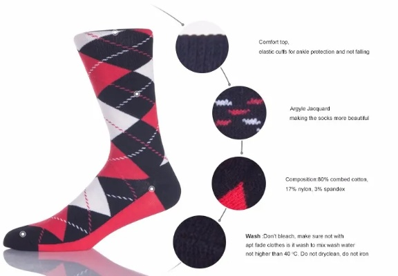 The Art of Embroidery:A Closer Look at High-Definition Textile Sock Images