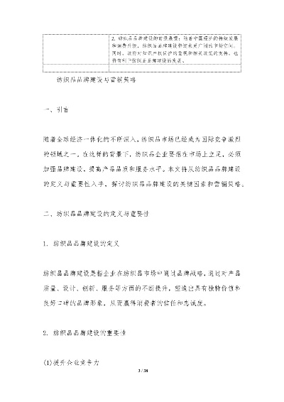 纺织品牌视觉营销策划书