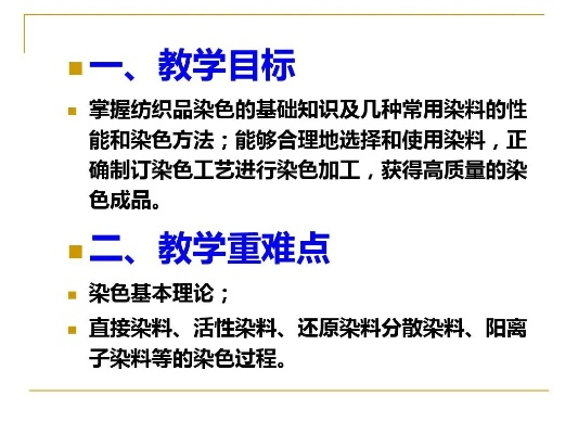纺织品染整方法视频导言