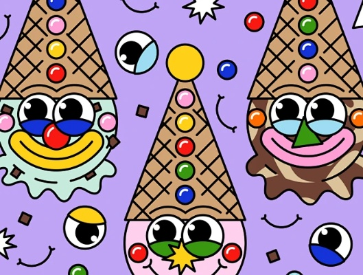 The Magic of Textile Pattern Design:A Clown Theme