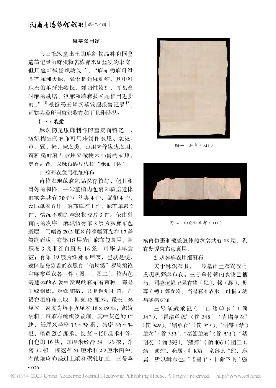 马王堆汉墓出土纺织品研究报告