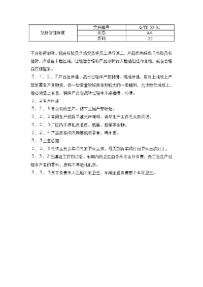 纺织品车间管理要求