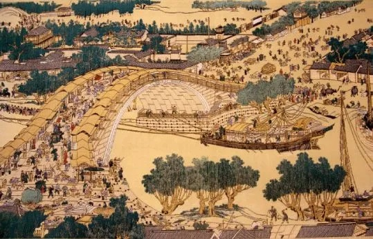 四川古代纺织品批发城的贸易盛景