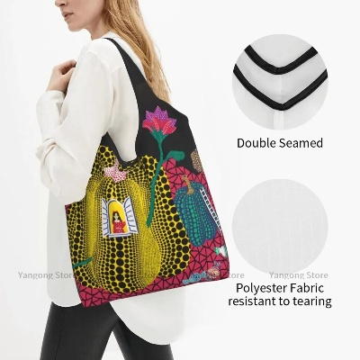 Unique Textiles in a Painted Bag