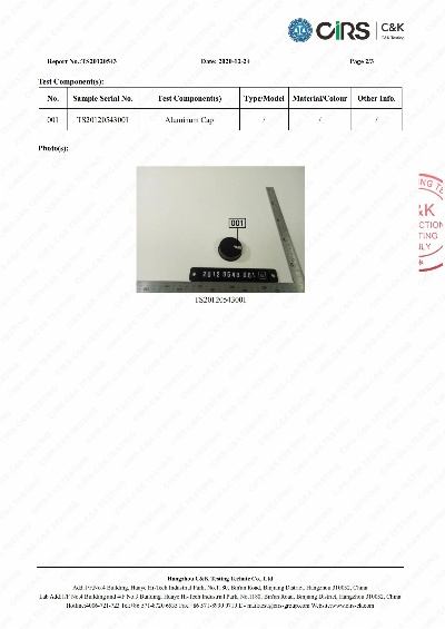 Textile Tear Test Report