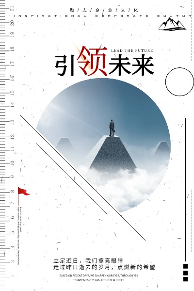 海报设计，纺织品企业—引领未来