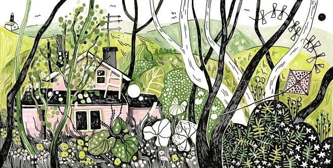 The Art of Sketching Scenery in Textile Design