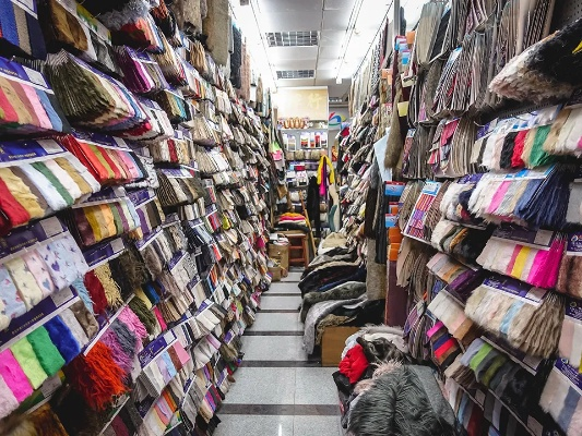 The Splendid Textile and Fabric Wholesale Market in the江南路